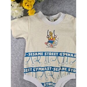 Vintage 70s/80s Sesame Street Big Bird Gymnast Bodysuit ToddleTime JCPenney 0-3m